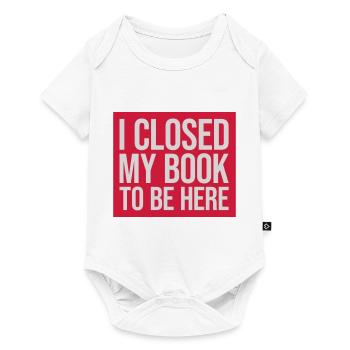 I closed my book - Baby Premium Kurzarmbody - Weiß - Vorne