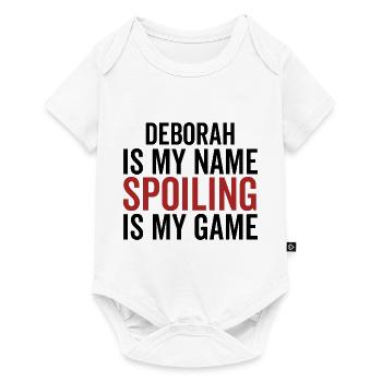 Deborah ist mein Name Verderben ist mein Spiel - Baby Premium Kurzarmbody - Weiß - Vorne