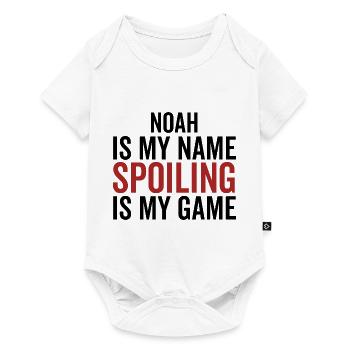 Noah is My Name Spoiling is My Game - Baby Premium short-sleeve bodysuit - white - Front