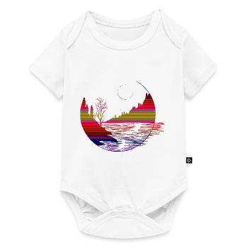 Landscapes in Geometric shape - Baby Premium short-sleeve bodysuit - white - Front