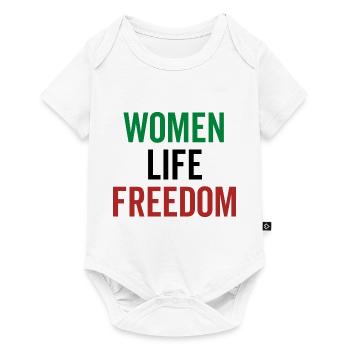 femmes vie liberté - Body à manches courtes Premium Bébé - blanc - Devant