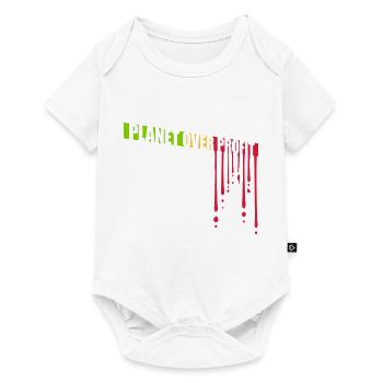 Planète sur le devis de profit - Body à manches courtes Premium Bébé - blanc - Devant