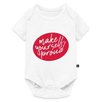 Faites-vous fier de la citation - Body à manches courtes Premium Bébé - blanc - Devant