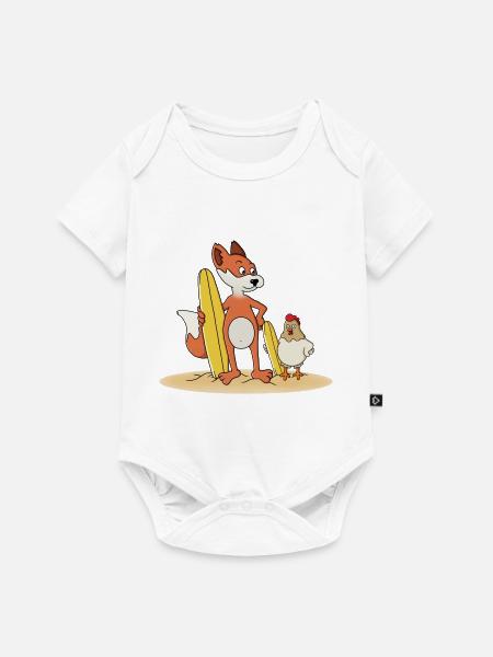 KOT UND GOUPI - Baby Premium Kurzarmbody - Weiß