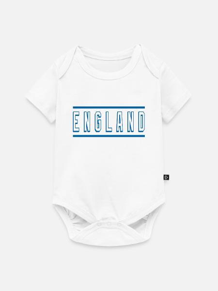 England - Baby Premium Kurzarmbody - Weiß