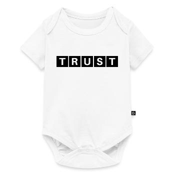TRUST BLACK BASE KOLLEKTION - Baby Premium Kurzarmbody - Weiß - Vorne