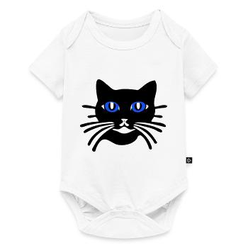 Cat cartoon (Colors customizable) - Baby Premium short-sleeve bodysuit - white - Front