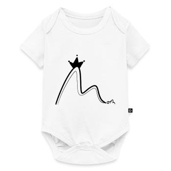 Mom Crown Krone Mutter Mama - Baby Premium Kurzarmbody - Weiß - Vorne