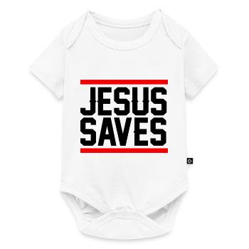 Jesus Saves - Baby Premium short-sleeve bodysuit - white - Front