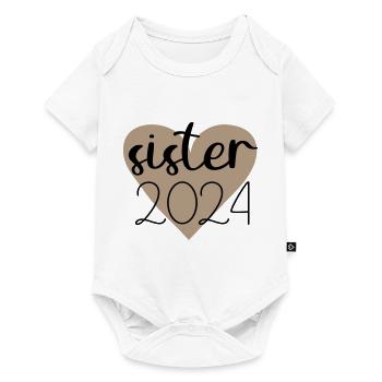 sister 2024 - Baby Premium Kurzarmbody - Weiß - Vorne