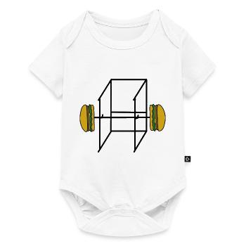 Sport Gym Fitness Hamburger - Baby Premium short-sleeve bodysuit - white - Front
