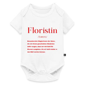 Floristin Definition - Baby Premium Kurzarmbody - Weiß - Vorne