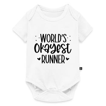 World's okayest runner - Body à manches courtes Premium Bébé - blanc - Devant