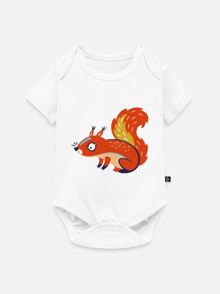 Wildtiere - Baby Premium Kurzarmbody - Weiß