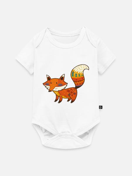 Wildtiere - Baby Premium Kurzarmbody - Weiß