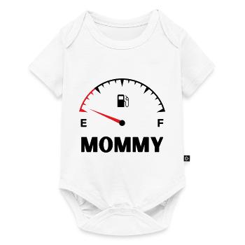 Mama Papa Baby Match T-Shirt - Baby Premium Kurzarmbody - Weiß - Vorne