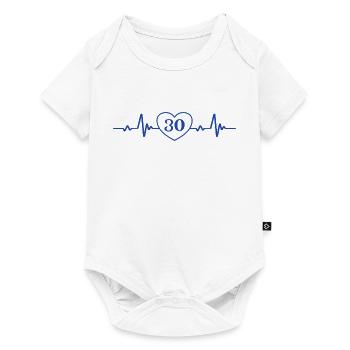 30. Geburtstag Herz 30 - Baby Premium Kurzarmbody - Weiß - Vorne