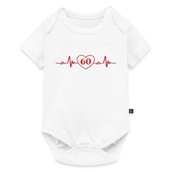 60e anniversaire Coeur 60 - Body à manches courtes Premium Bébé - blanc - Devant