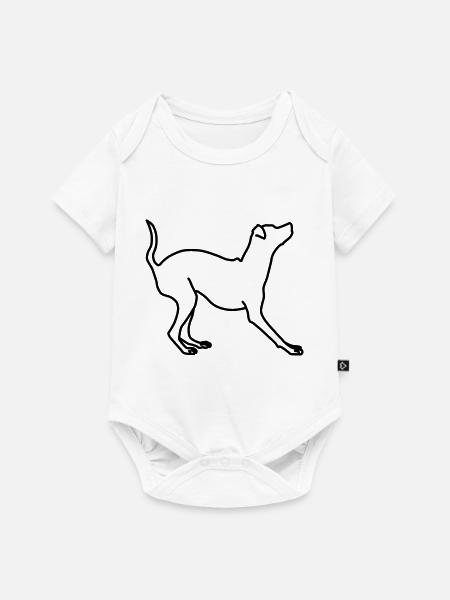zwergpinscher lineart 1 - Baby Premium Kurzarmbody - Weiß