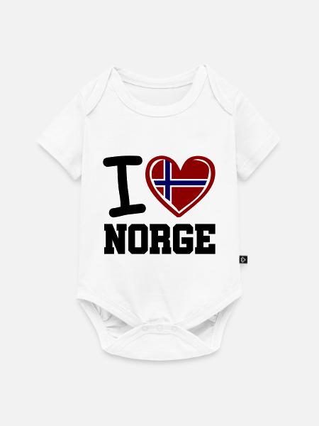 i love norge - Baby Premium Kurzarmbody - Weiß