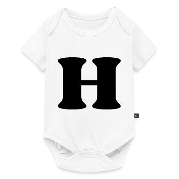 Letter h - Baby Premium short-sleeve bodysuit - white - Front