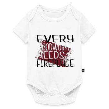 woodcutter chop wood statement jokes forest work - Baby Premium short-sleeve bodysuit - white - Front