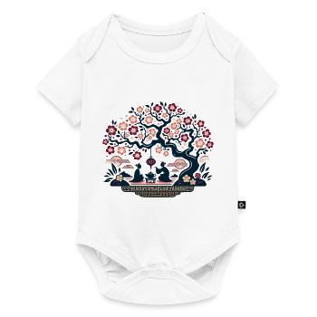Cherry Blossom Inspired by Chinese Art - Baby Premium short-sleeve bodysuit - white - Front