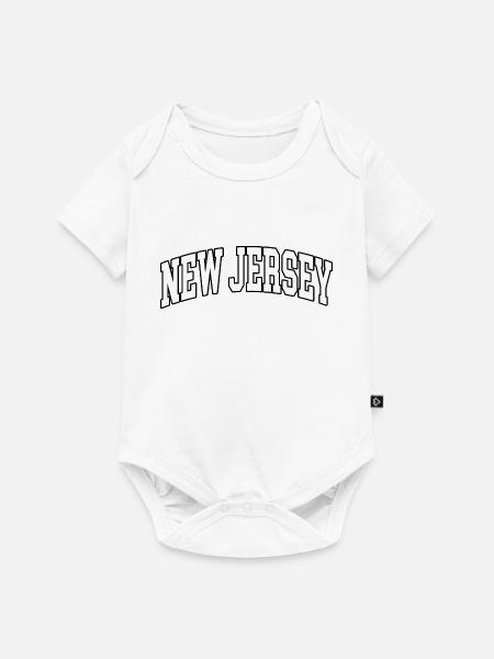 New Jersey white black - Baby Premium Kurzarmbody - Weiß