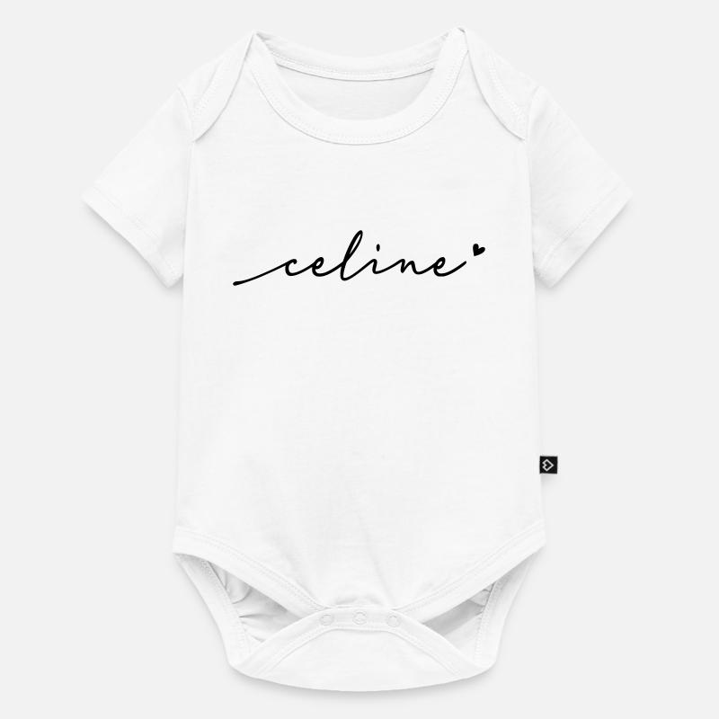 Celine Cursive Name - Baby Premium short-sleeve bodysuit - white