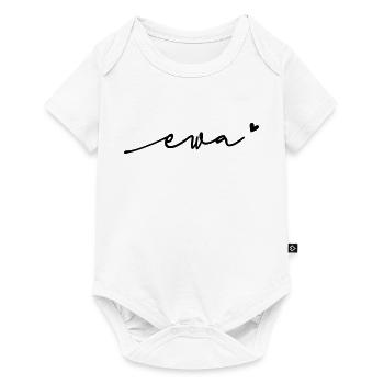Nom cursif d’Ewa - Body à manches courtes Premium Bébé - blanc - Devant