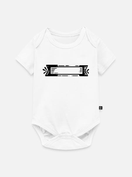 Banner Schild - Baby Premium Kurzarmbody - Weiß