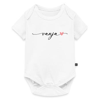 Vanja Name Calligraphy Font - Baby Premium short-sleeve bodysuit - white - Front