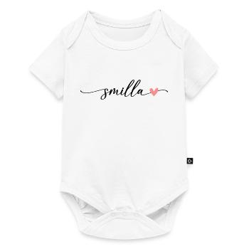 Smilla Name Calligraphy Font - Baby Premium short-sleeve bodysuit - white - Front