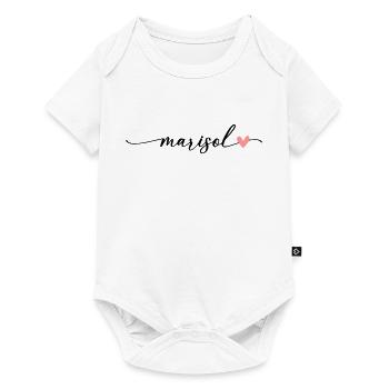Marisol Name Calligraphy Font - Baby Premium short-sleeve bodysuit - white - Front