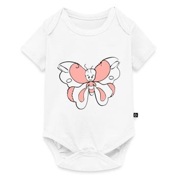Papillon coloré > Graphique vectoriel - Body à manches courtes Premium Bébé - blanc - Devant
