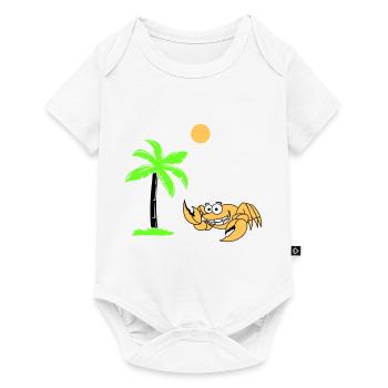 krebs palme - Baby Premium Kurzarmbody - Weiß - Vorne