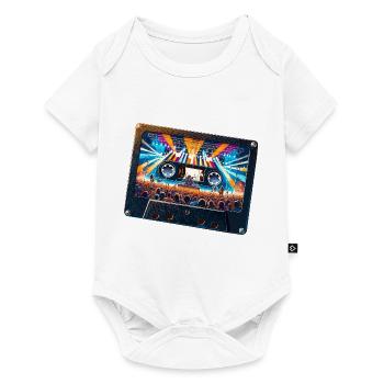 Cassette vintage avec représentation de concert - Body à manches courtes Premium Bébé - blanc - Devant