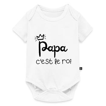 Daddy is the king - Baby Premium short-sleeve bodysuit - white - Front
