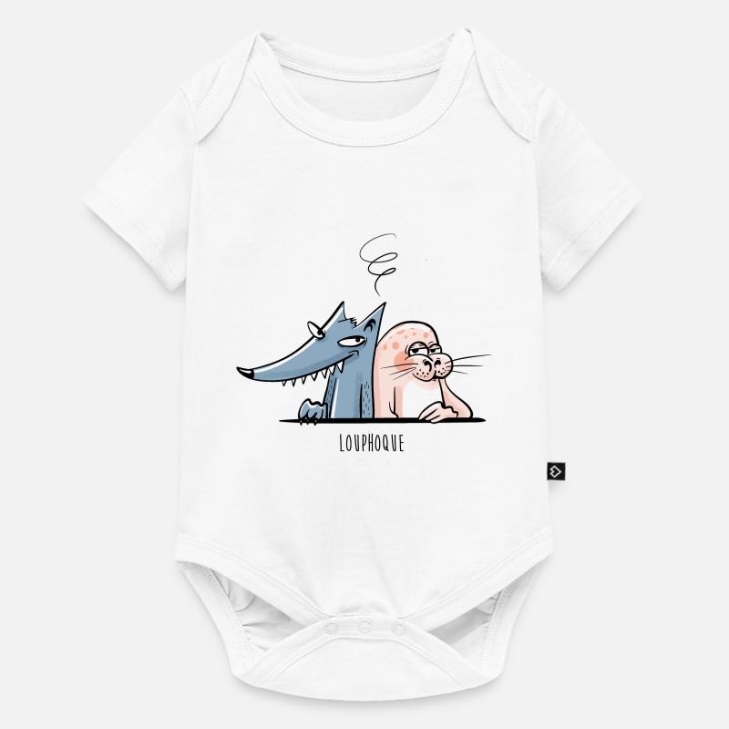 Louphoque - Body à manches courtes Premium Bébé - blanc