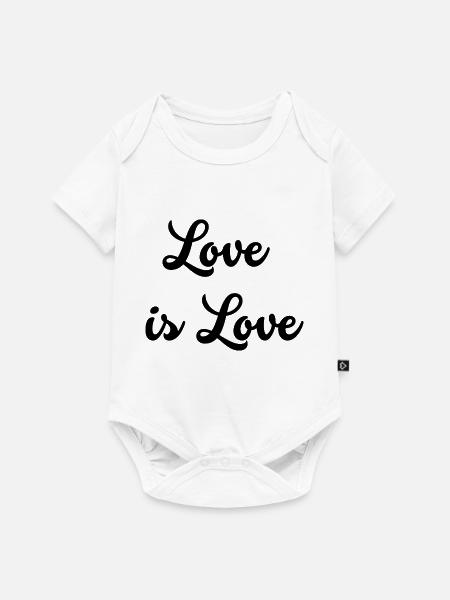 Liebe ist Liebe - Baby Premium Kurzarmbody - Weiß