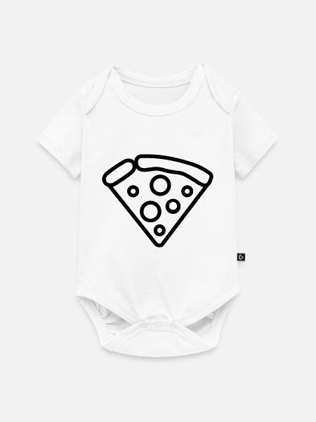 Pizzastück - Baby Premium Kurzarmbody - Weiß