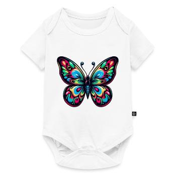 Colorful butterfly - Baby Premium short-sleeve bodysuit - white - Front