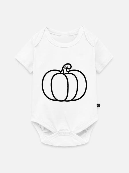 Kürbis - Baby Premium Kurzarmbody - Weiß