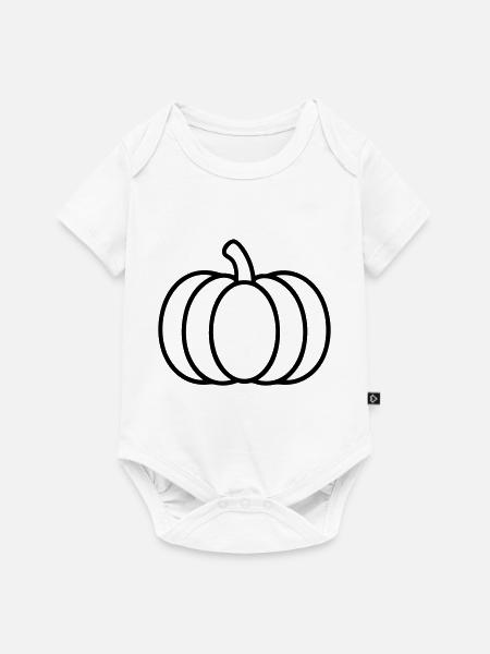 Kürbis - Baby Premium Kurzarmbody - Weiß