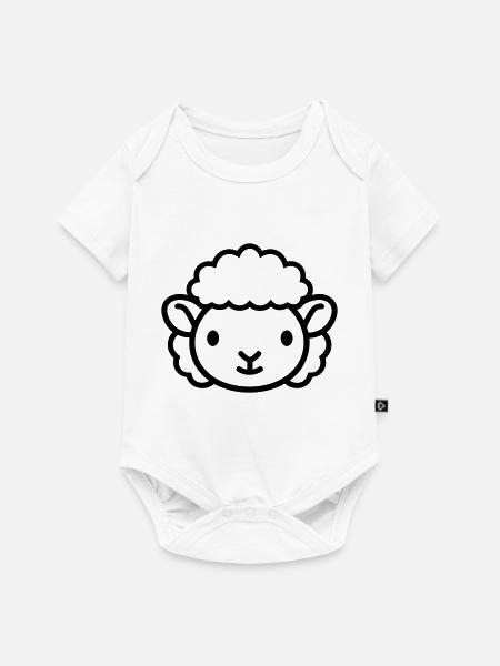 Schaf - Baby Premium Kurzarmbody - Weiß