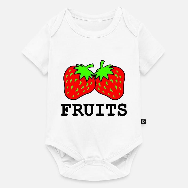 erdbeeren - Baby Premium Kurzarmbody - Weiß