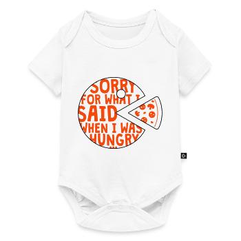 désolé pour ce que j’ai dit quand j’avais faim - 2 Couleurs - Body à manches courtes Premium Bébé - blanc - Devant