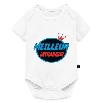 BESTER COACH - Baby Premium Kurzarmbody - Weiß - Vorne