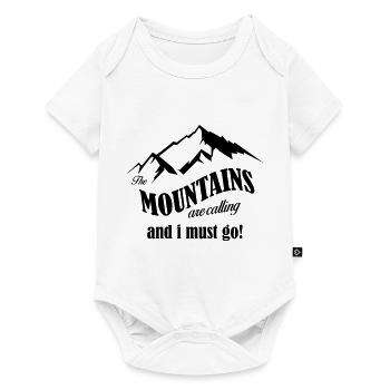 Les montagnes appellent la copie - Body à manches courtes Premium Bébé - blanc - Devant