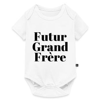 Futur grand frère - annonce futur grand frère - Body à manches courtes Premium Bébé - blanc - Devant